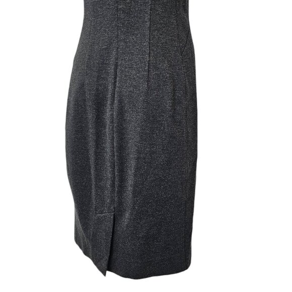 M.M.LaFleur Sheath Dress Size 0 Sleeveless The Lydia Ponte Charcoal Gray Stretch - Picture 6 of 10